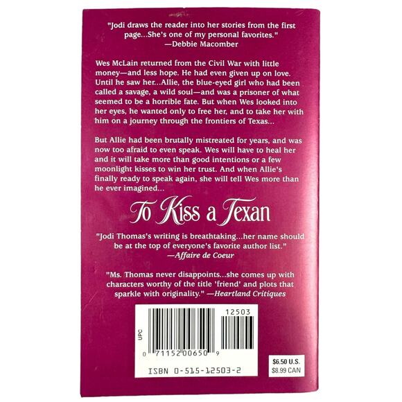 To Kiss a Texan by Jodi Thomas (Paperback) (Autographed) - Picture 2 of 7